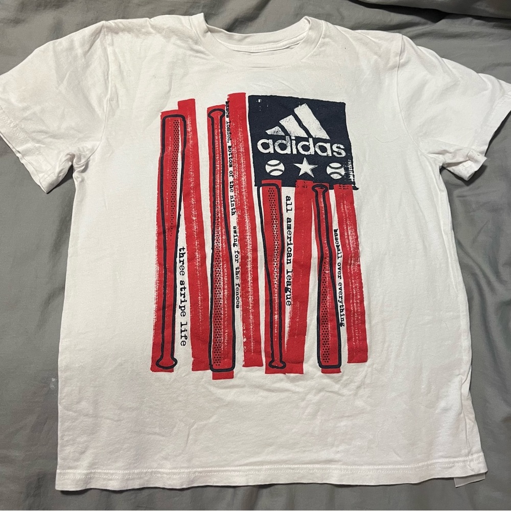 Adidas Boys M (10-12) Baseball T-shirt